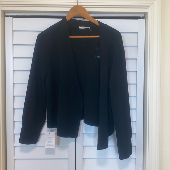 NWT MM LAFLEUR Sant Ambroeus Jardigan Open Cardigan in Black Size +2 - Picture 2 of 7